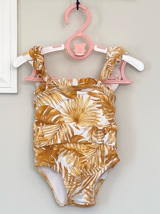 Janie and Jack Other - Janie And Jack Baby Girls Gold And White Palm Swimsuit Size 6 To 12 Months
